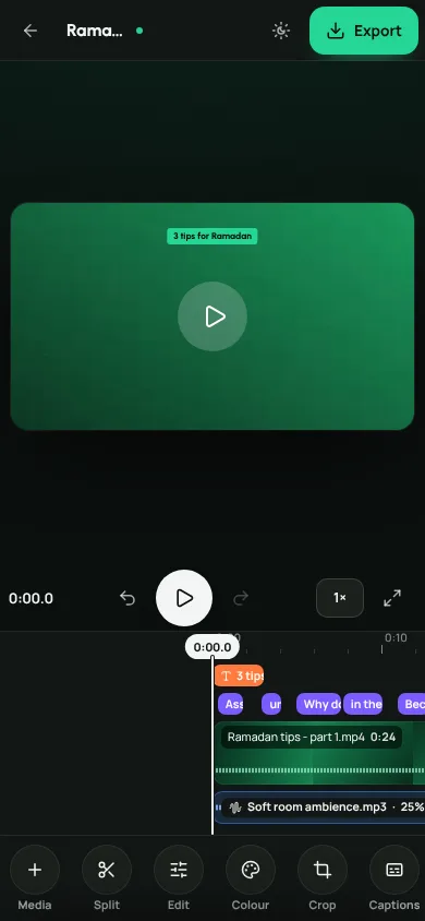 Video Studio على الهاتف