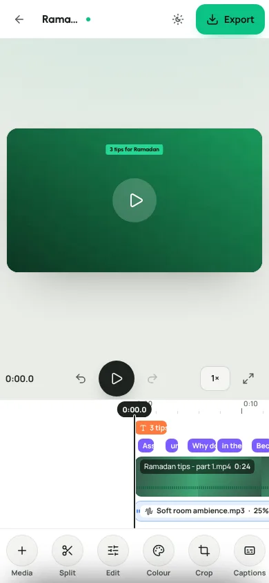 Video Studio على الهاتف