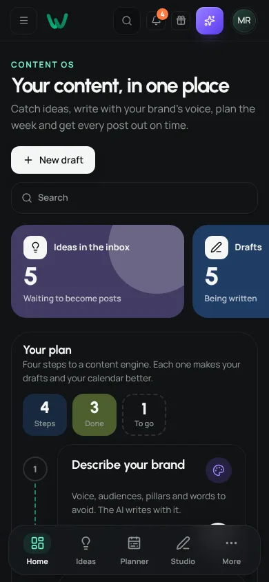 Content OS on a phone