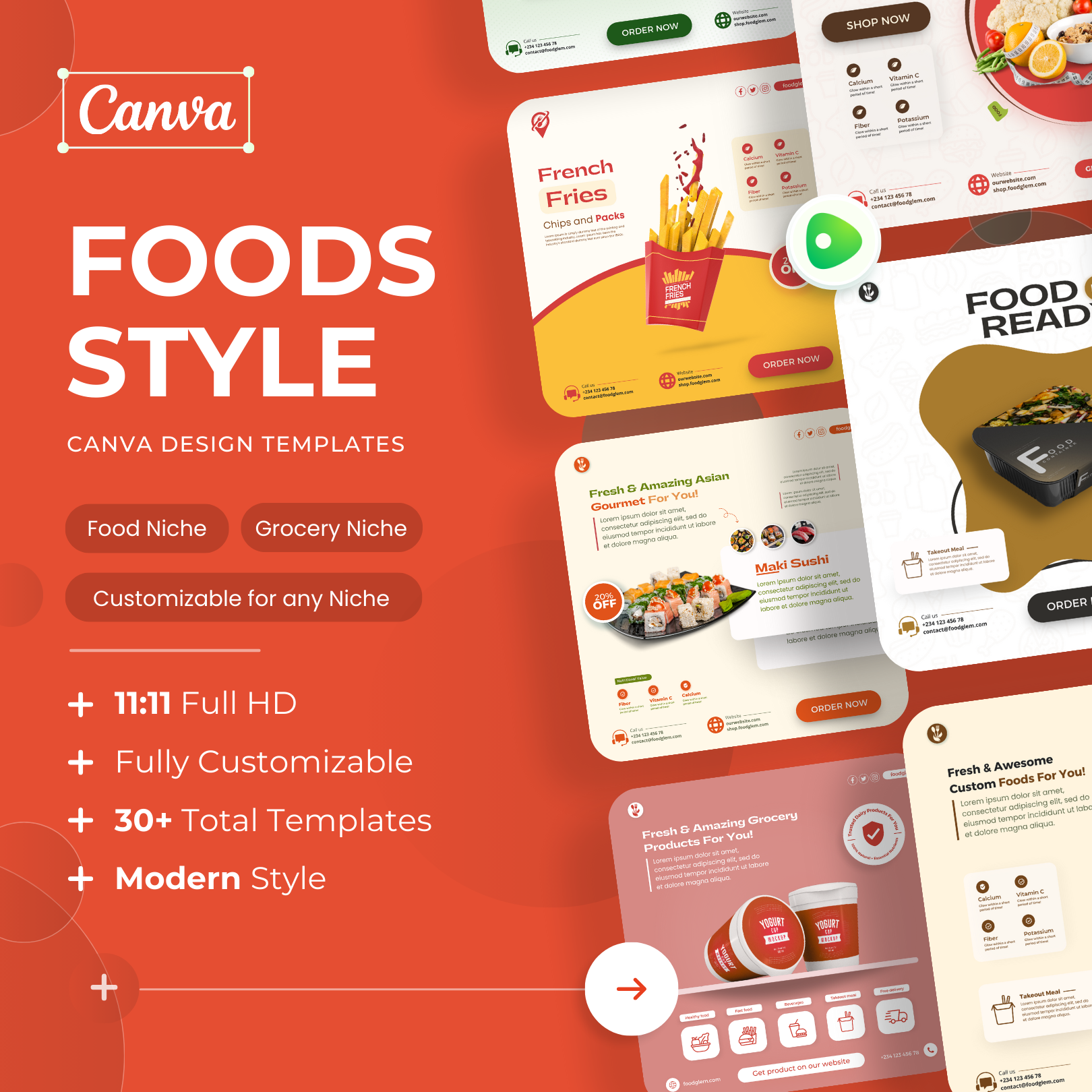 Foods Style - Foods Canva Design Templates