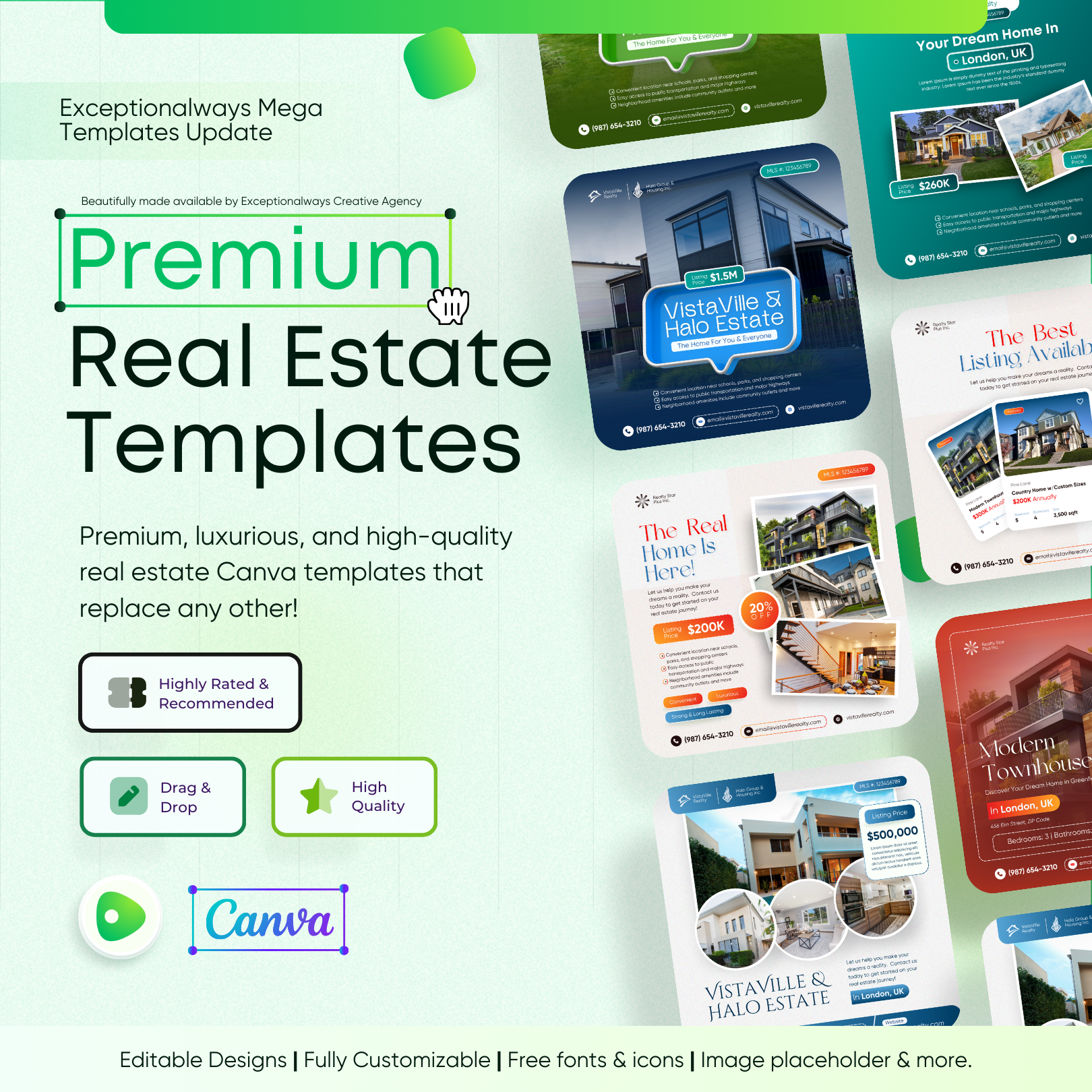 Premium Real Estate Canvas Design Templates