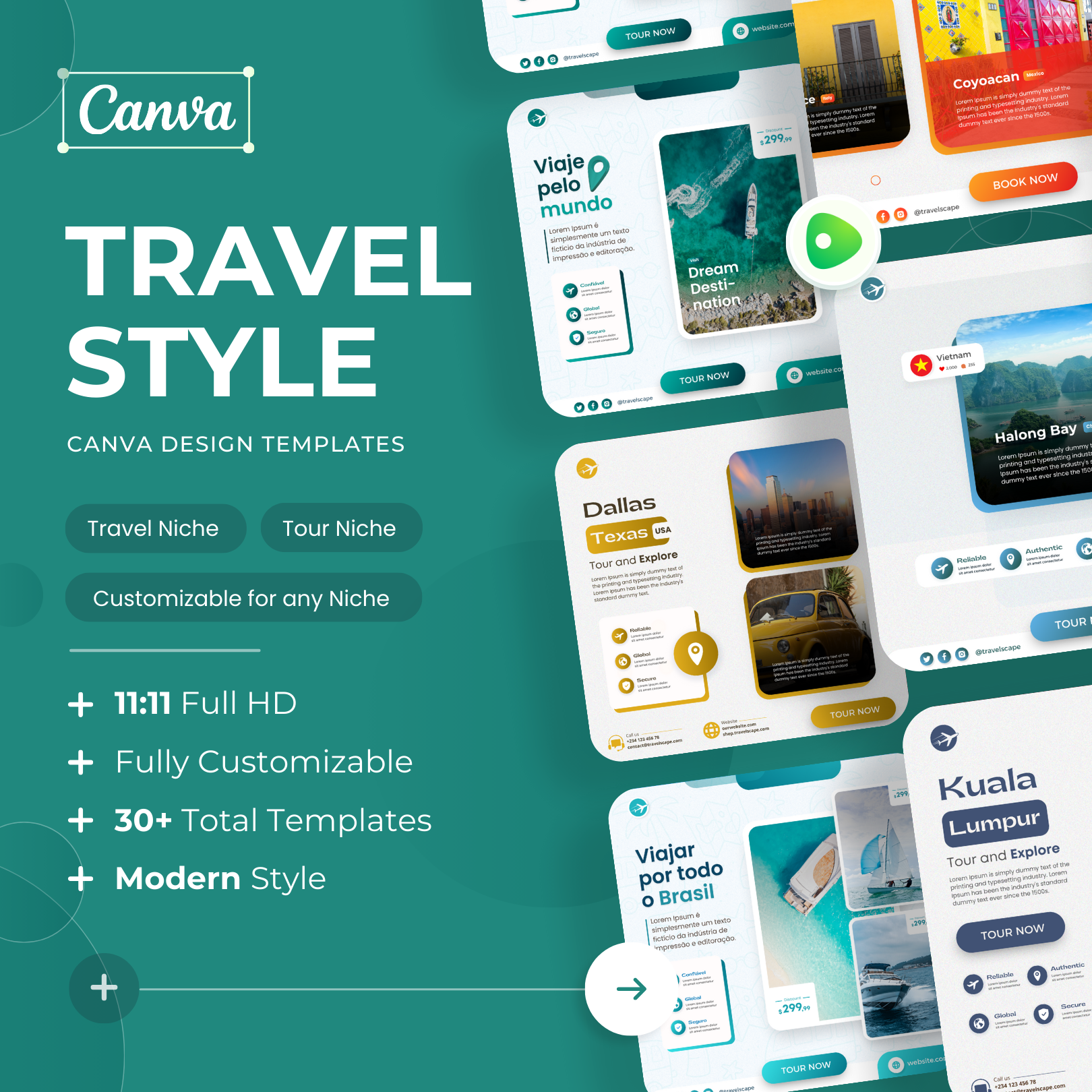 Travel Style - Travels Canva Design Templates